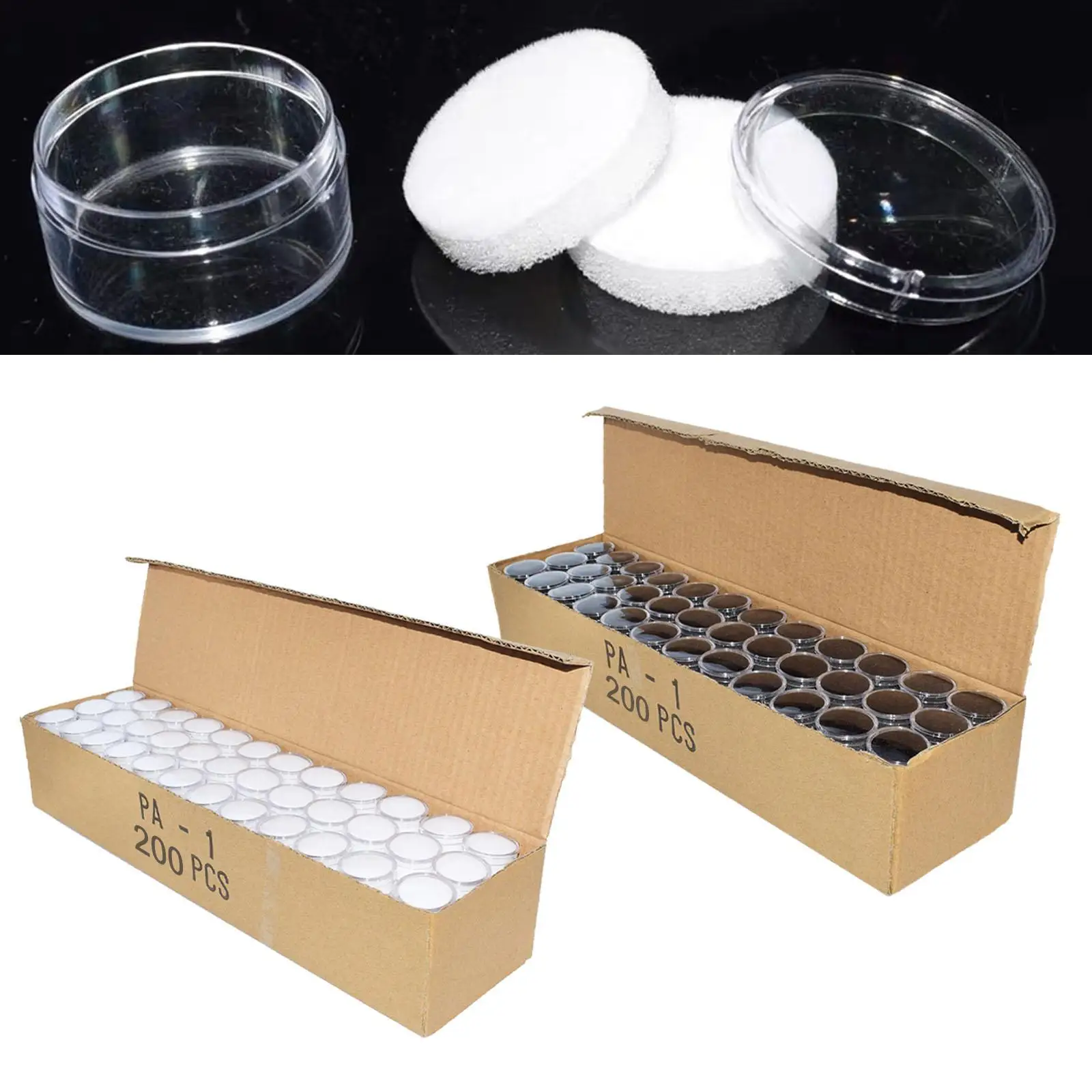 200 Pieces Small Loose Display Box for Jewelry Display Mini Round Stone Box