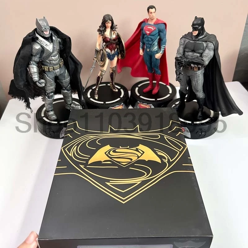 LED Justice League Batman Wonder Women Superman Figure Model Toy Superheroes Figure Action Figure Model Toy Bookshelf Decoration