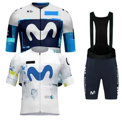 LASER CUT 2025 2026 MOVISTARful Team SHORT SLEEVE CYCLING JERSEY SUMMER CYCLING WEAR ROPA CICLISMO+BIB SHORTS