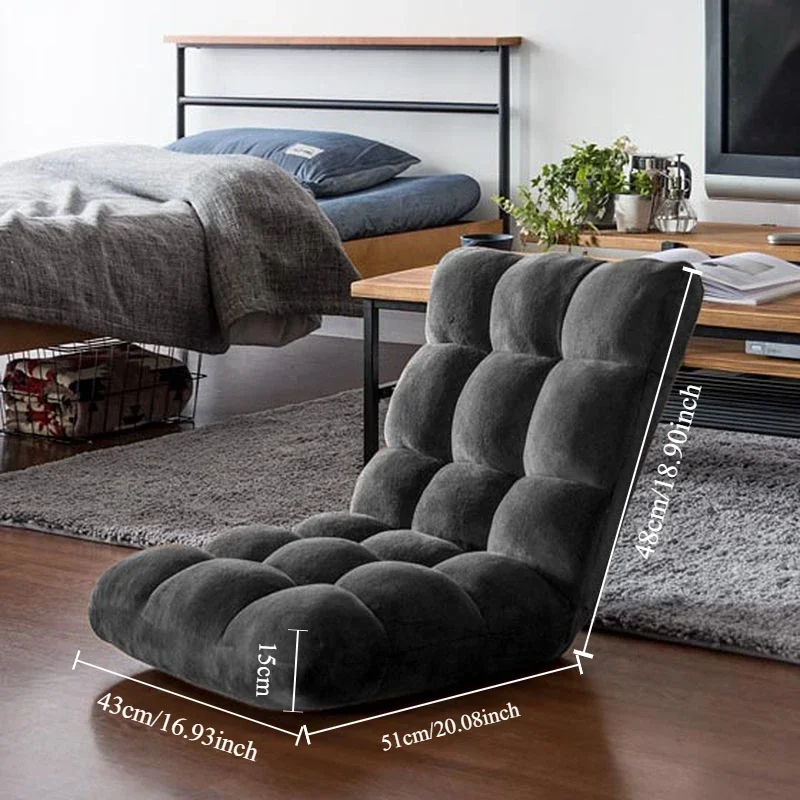 Korean Style Bed Backrest Chair Student Dormitory Waist Lazy Sofa Nordic Bay Window Folding Tatami Cushion Living Room Furniture