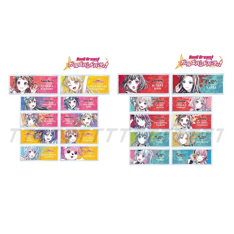 Anime Ichigaya Arisa Uehara Himari Tsurumaki Kokoro Game Keychain Doll Acrylic Keyring Pendant for Gift