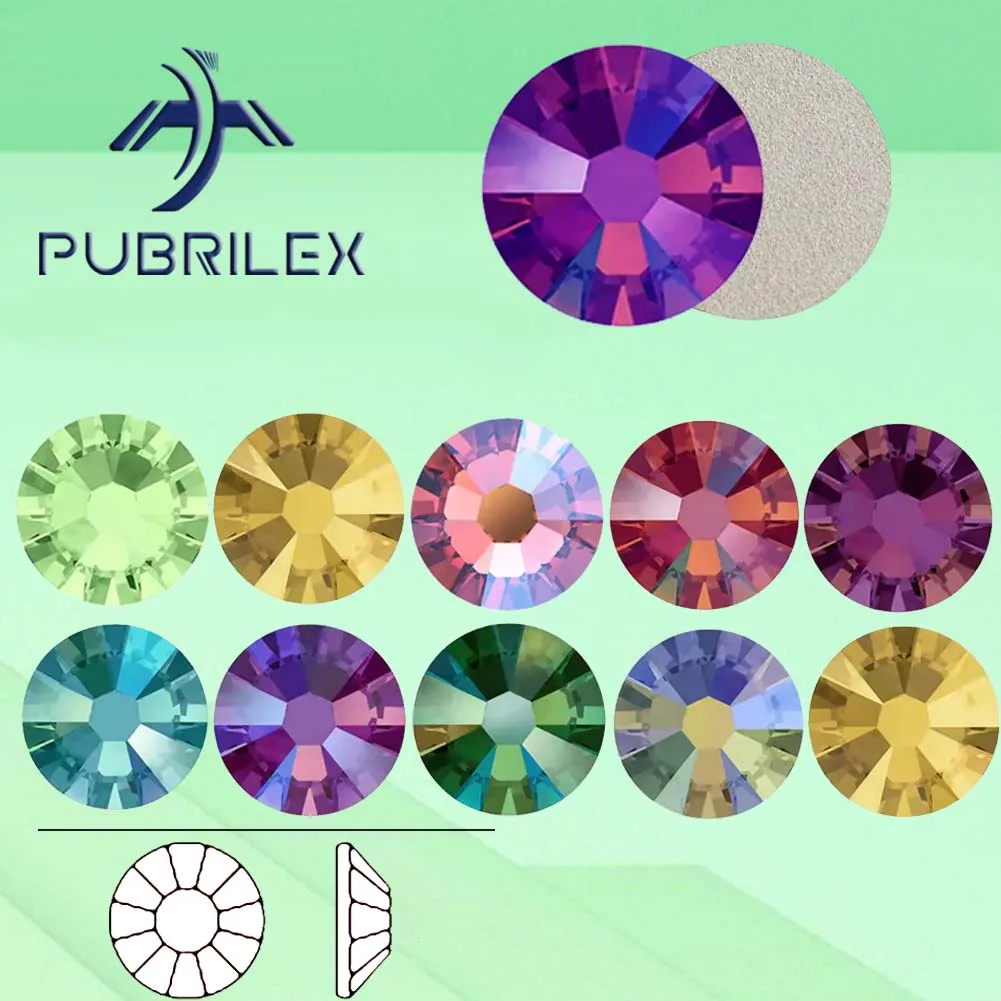 

PUBRILEX исправление стеклянные стразы с плоской задней частью DIY шитье и ткань для одежды железо на хрустальных камнях для украшения сумок