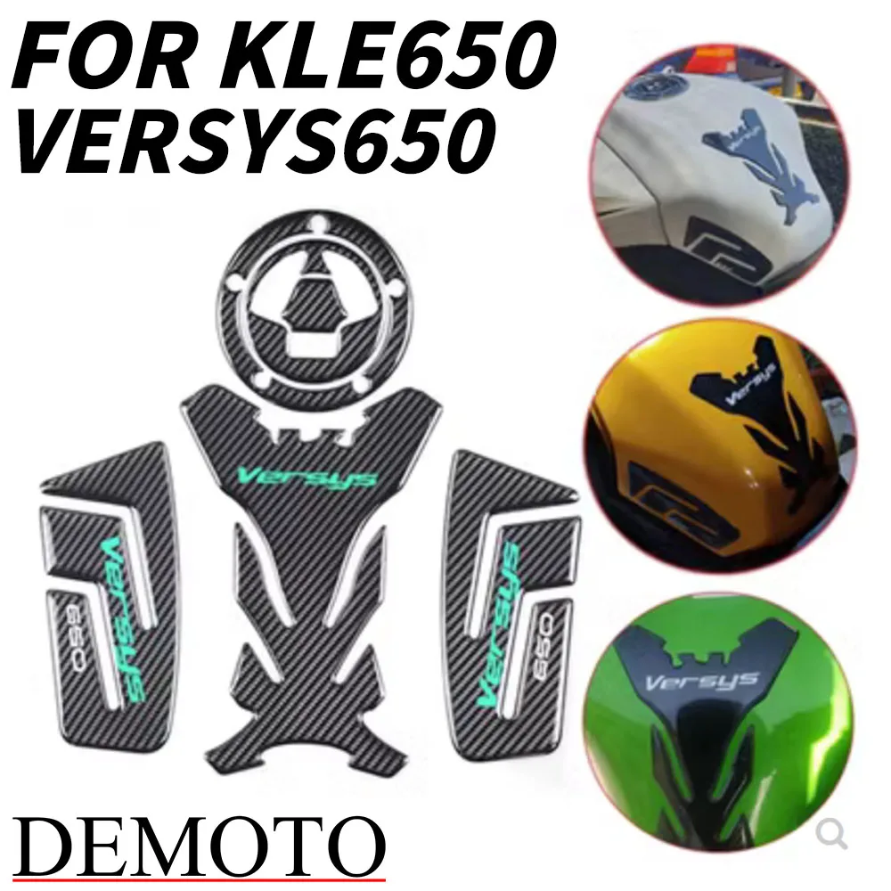 

For Kawasaki Versys650 KLE650 Versys 650 Three-Dimensional Fuel Tank Stickers Fish Bone Stickers Non-Slip Stickers