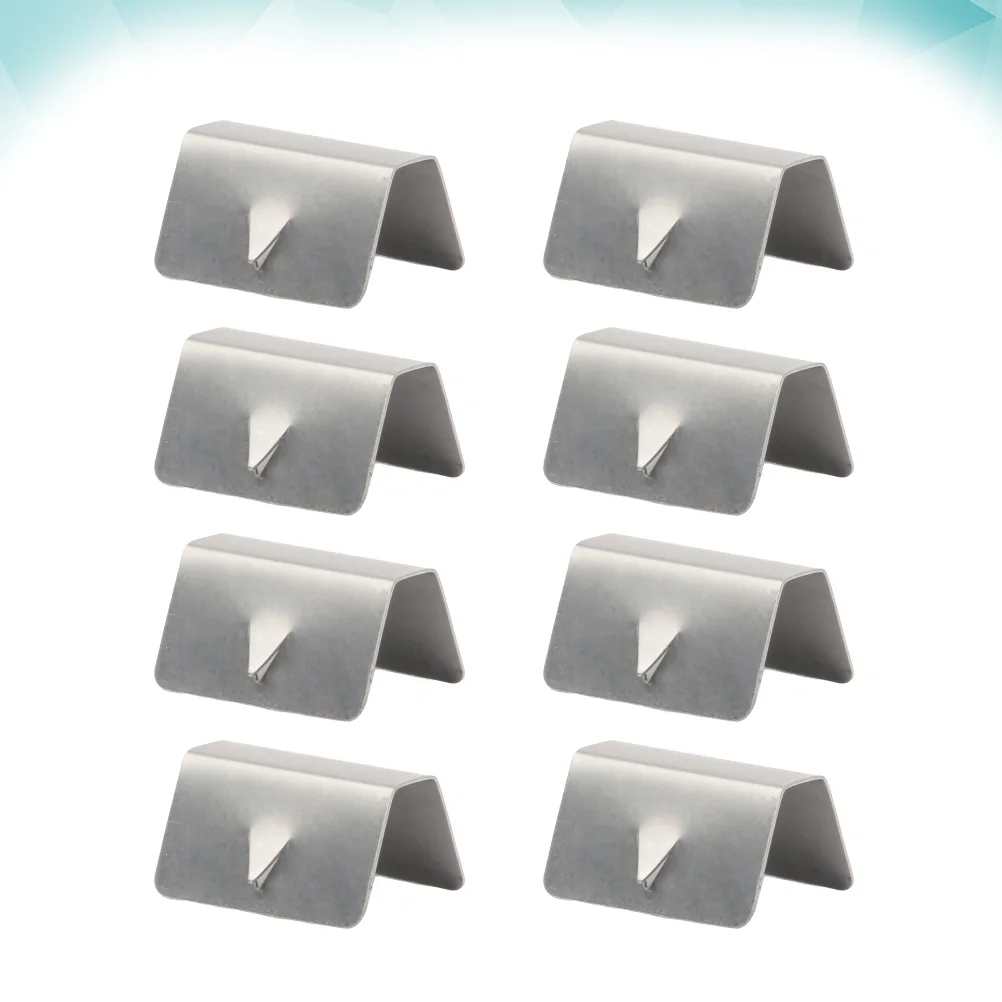 

8 Pcs Clips for Car Stainless Steel Windshield Rain Reflector Weather Reflectors Channel Silver