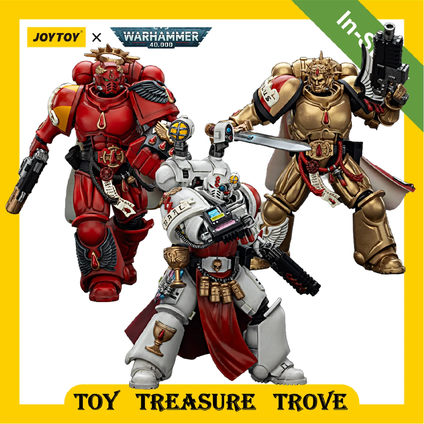 

[IN STOCK] JOYTOY Warhammer 40k 1/18 Action Figures Blood Angels Captain & Blood Angels Sanguinary Priest 3pcs Model Toy