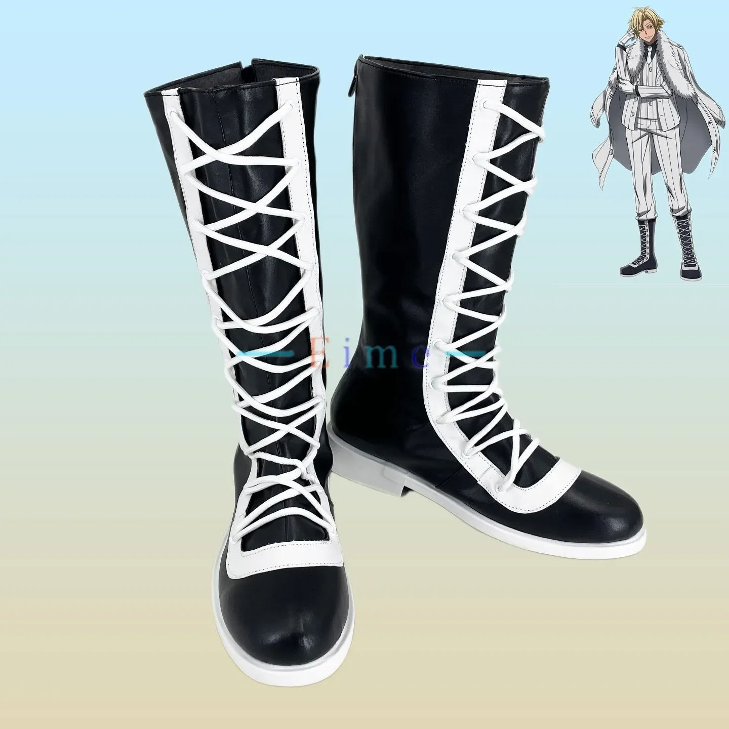 Anime Tougen Anki Momomiya Cosplay Shoes Halloween Carnival Black Boots Anime Accessories Cosplay Props Custom Made