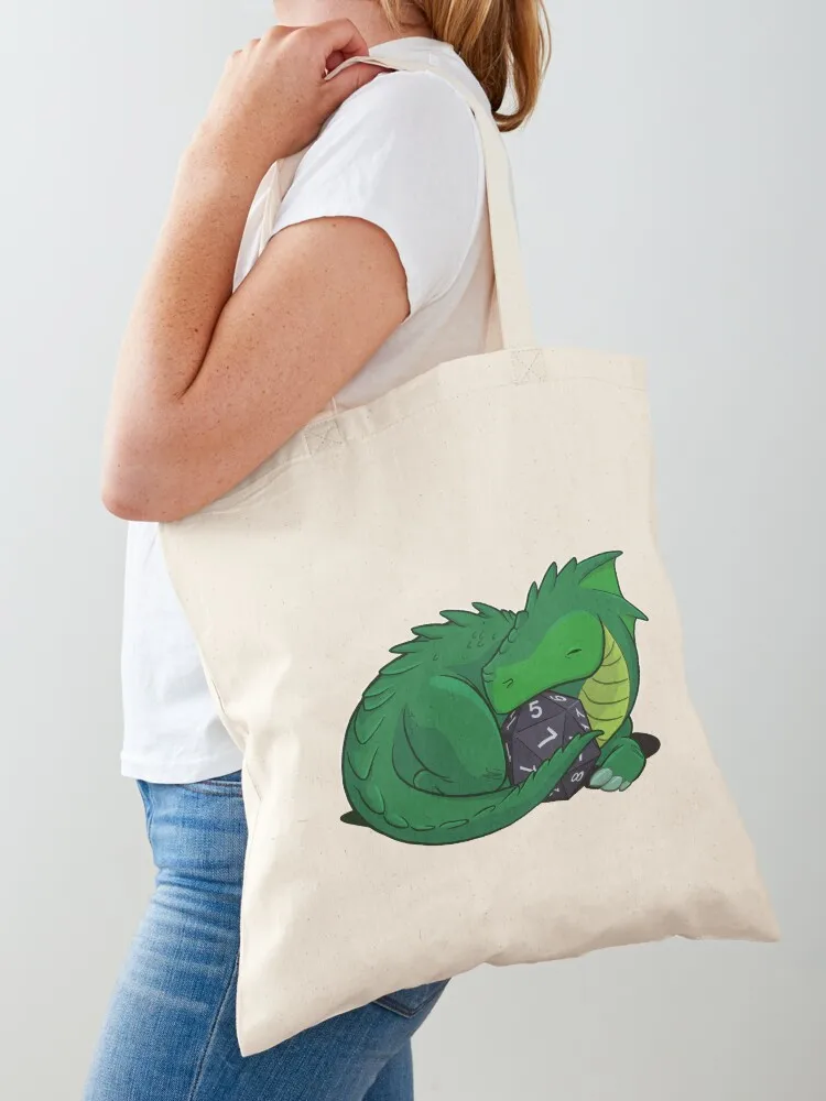 

D20 Green Dragon Tote Bag Women's beach bags woman shopping bag tote bag woman shopper bags