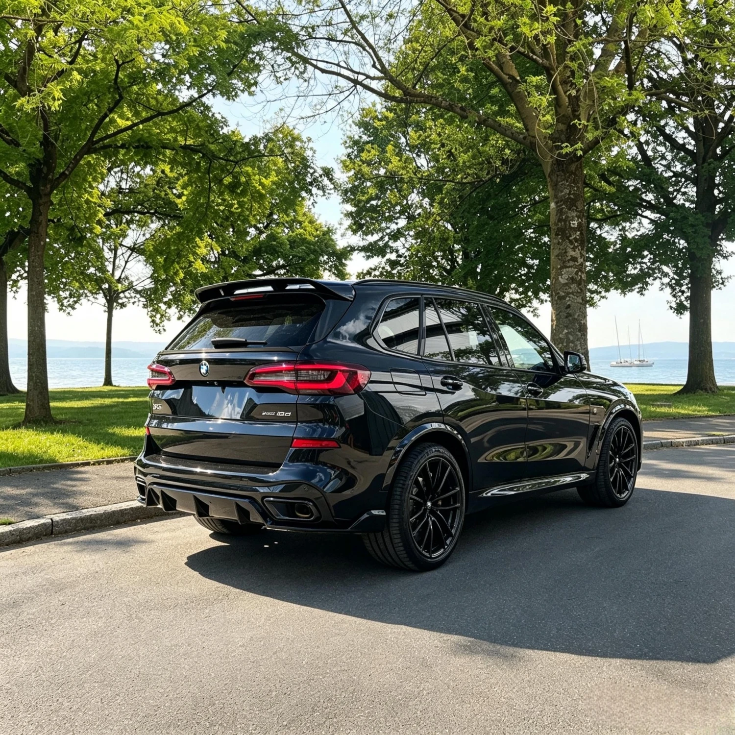 Auto-Dachspoiler-Flügel passend für BMW X5 G05 30d 40d 40i 45e M50i M50d M Performance Style 2019-2024 Karosserie-Kits Zubehör