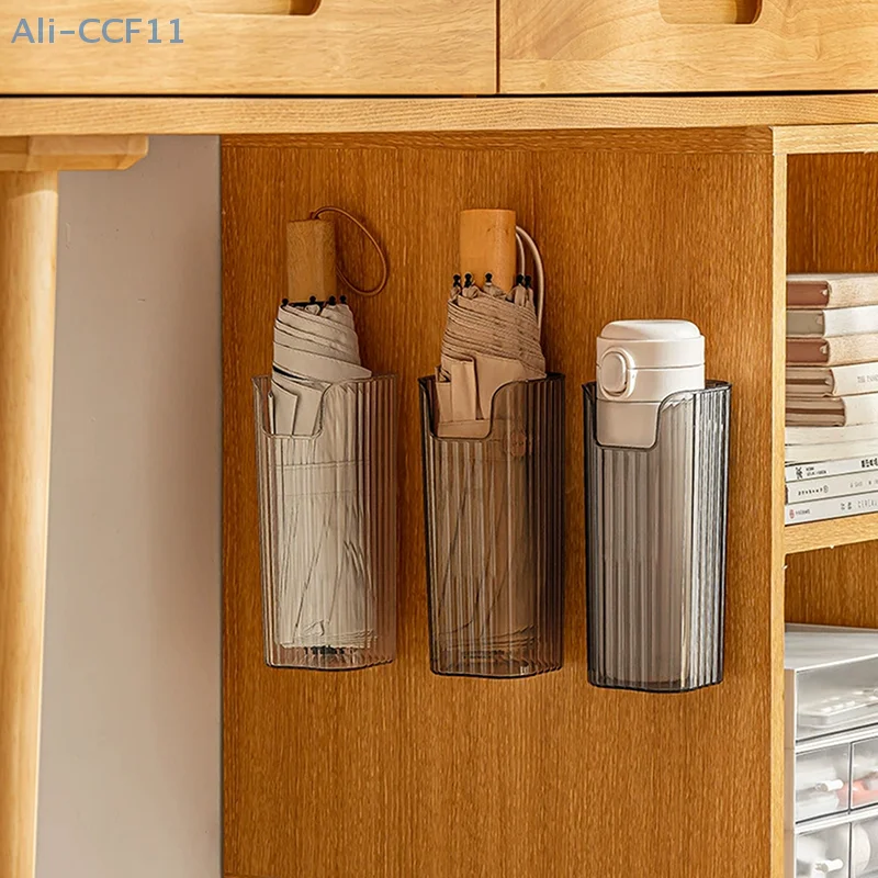 1/3PCS Punch-free Wall-mounted Umbrella Storage Rack Door Umbrella Storage Bucket Plastic Bag Storage Bucket Storage Box