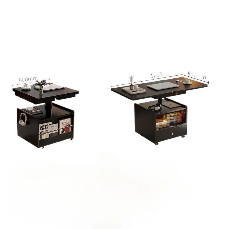 Modern simple and multi-functional movable rotating living room coffee table household trolley y
