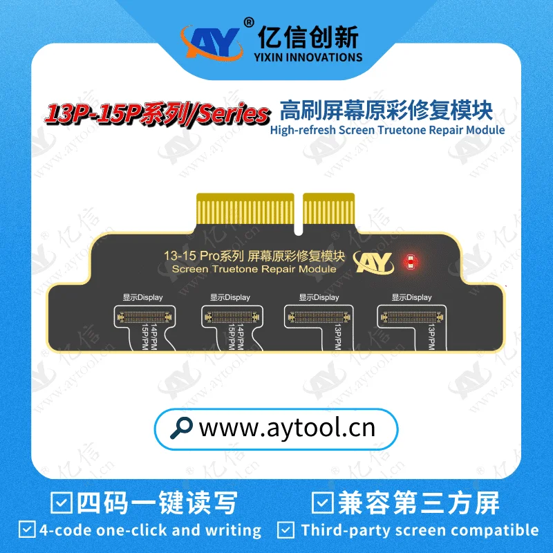 Ay a108 programador de reparo de tom verdadeiro para iphone 7-13 14 15 16 pro max tela dados leitura escrita cor original restaurar ferramentas de reparo