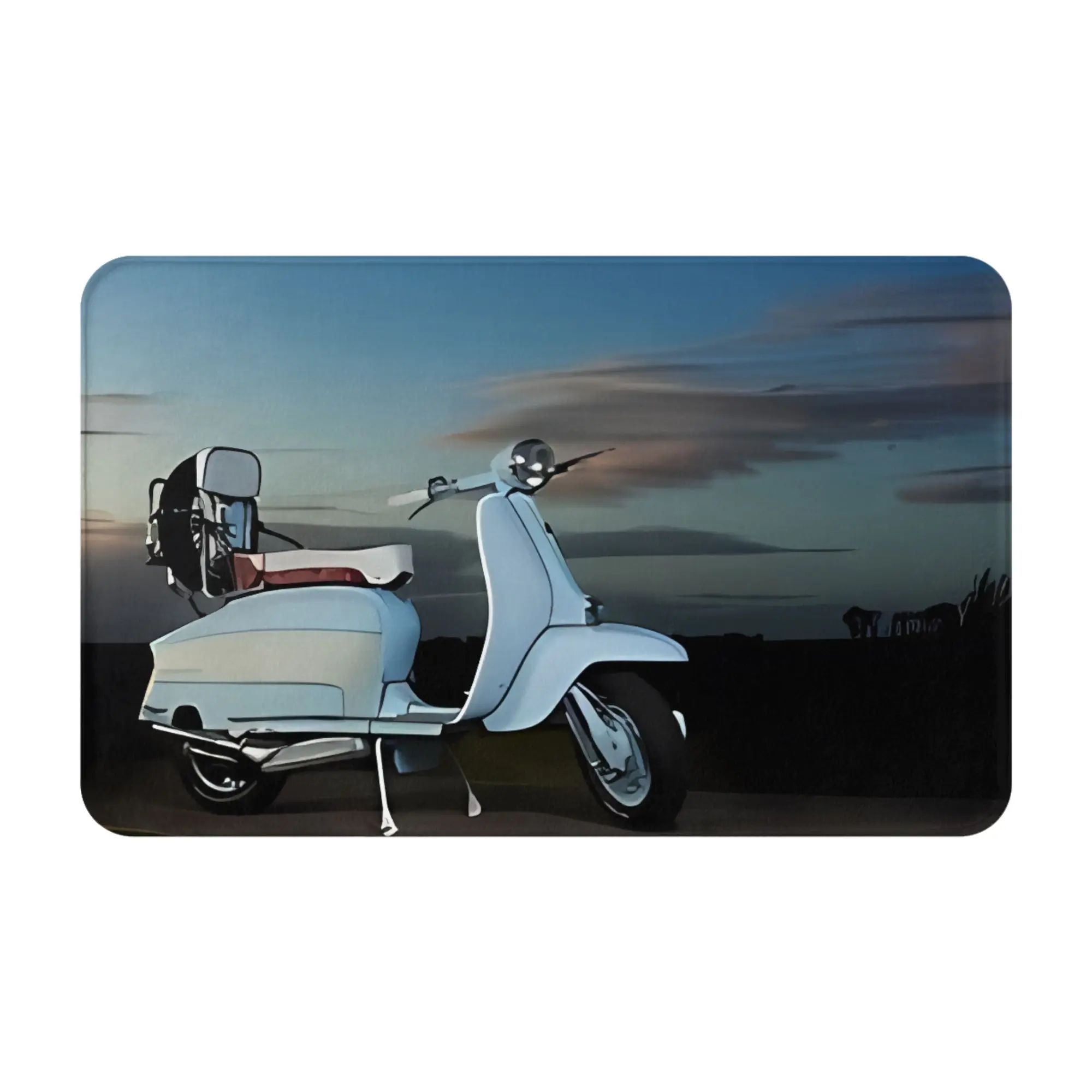 Lambretta LI SIII Decoraciones navideñas, alfombra de baño, alfombra para puerta Lambretta, alfombra para sala de estar, alfombra para balcón, decoración del hogar