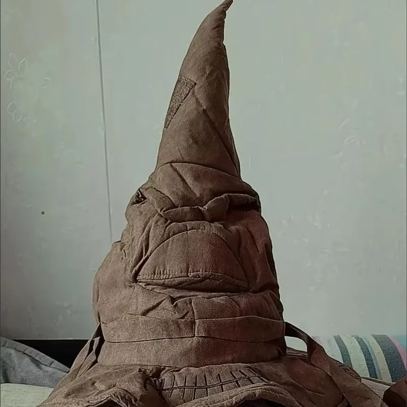 Modischer Film-Hexenhut Zaubererhut Potter Sortierhut aus Leder Halloween-Party-Requisiten Verkleidungshut Herren Cosplay Kostüm-Accessoires – Detail 3