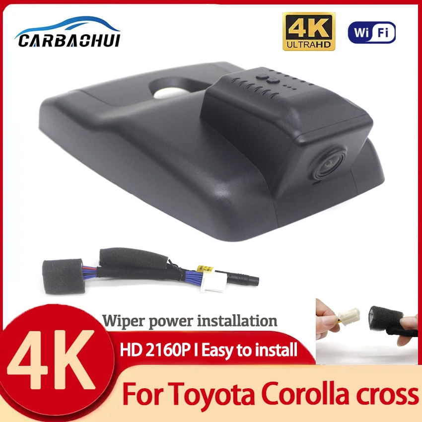 

Plug and play Car DVR Wifi Video Recorder 4K Dash Cam Camera For Toyota Frontlander Corolla Cross 2022 Night Vision High Quality