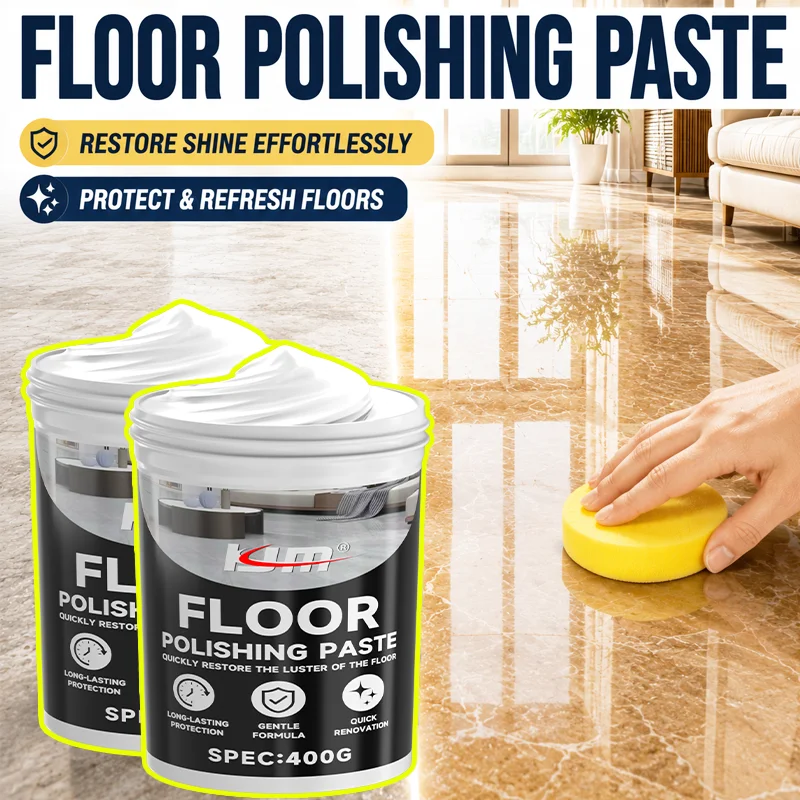 KJM 400G Floor Polishing Paste Auto Paint Surface Renew Long Lasting Gloss Cream for Wood Tile Vehicle Polishing Care