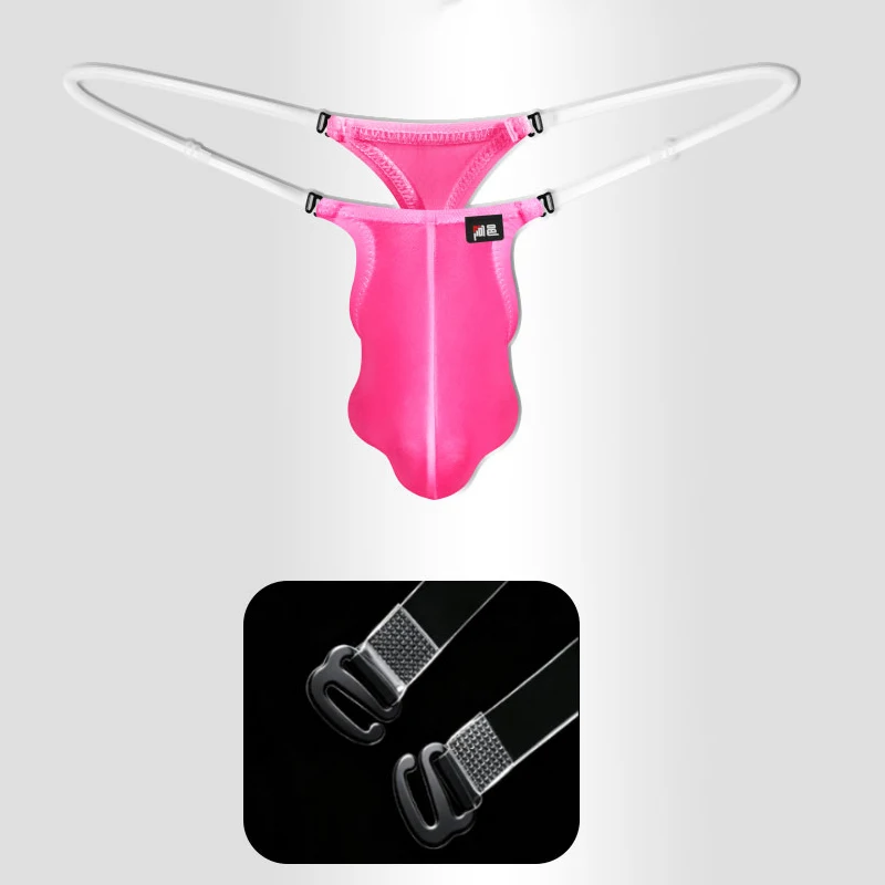 3PCS Men's Underwear Ultra-Thin Transparent Waistband Thong Invisible High Elasticity Low Waist Sexy T-back
