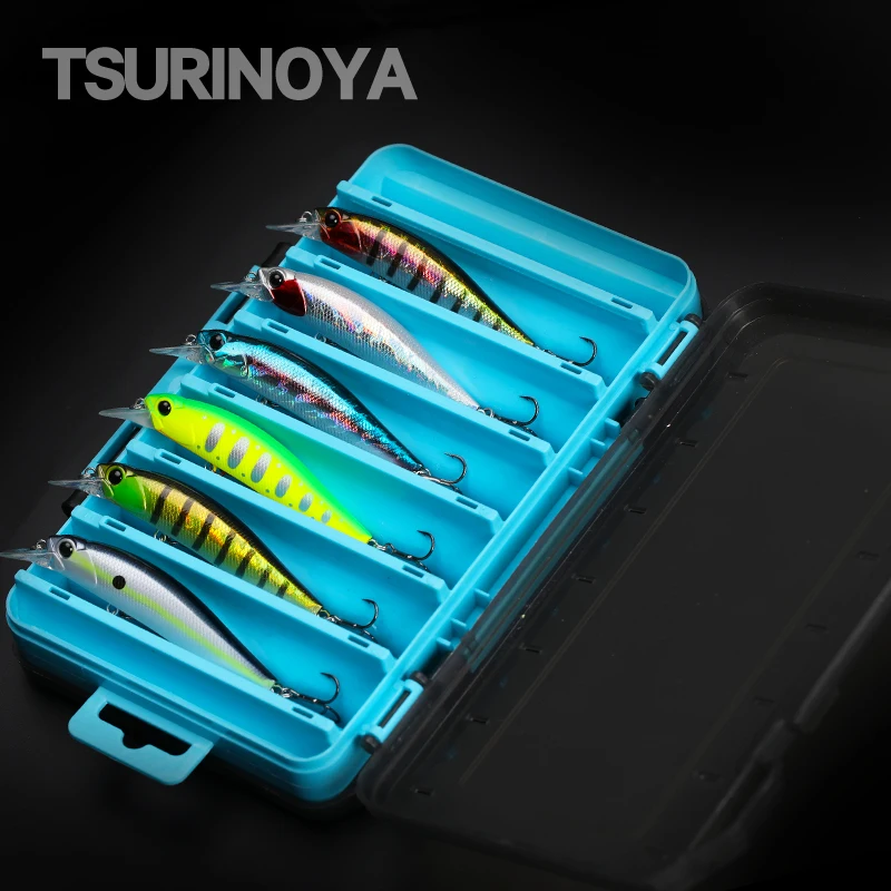 TSURINOYA Suspend Minnow Fishing Lures Kit 77mm 8.5g 6pcs Long Cast Artificial Hard Bait Trolling Wobblers for Bass Pike Fishing