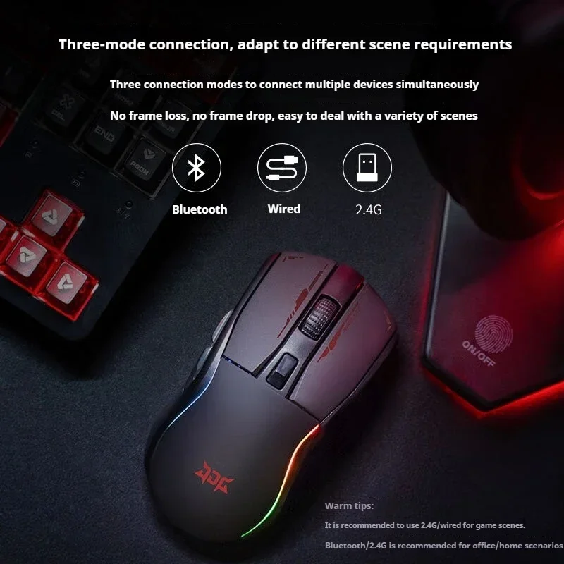 Dareu A950 7th Anniversary Limited Professional Wireless Mouse Tri-Mode Bluetooth 2.4G Lightweight Office Gamer Pc Gaming Mouse