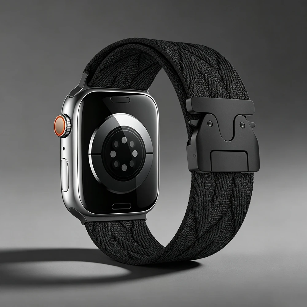 Fallschirm-Armband für Apple Watch 46mm 45mm 44mm 42mm 49mm Nylon Sportarmband Correa IWatch Serie 11 10 9 8 7 Ultra 2 3 SE