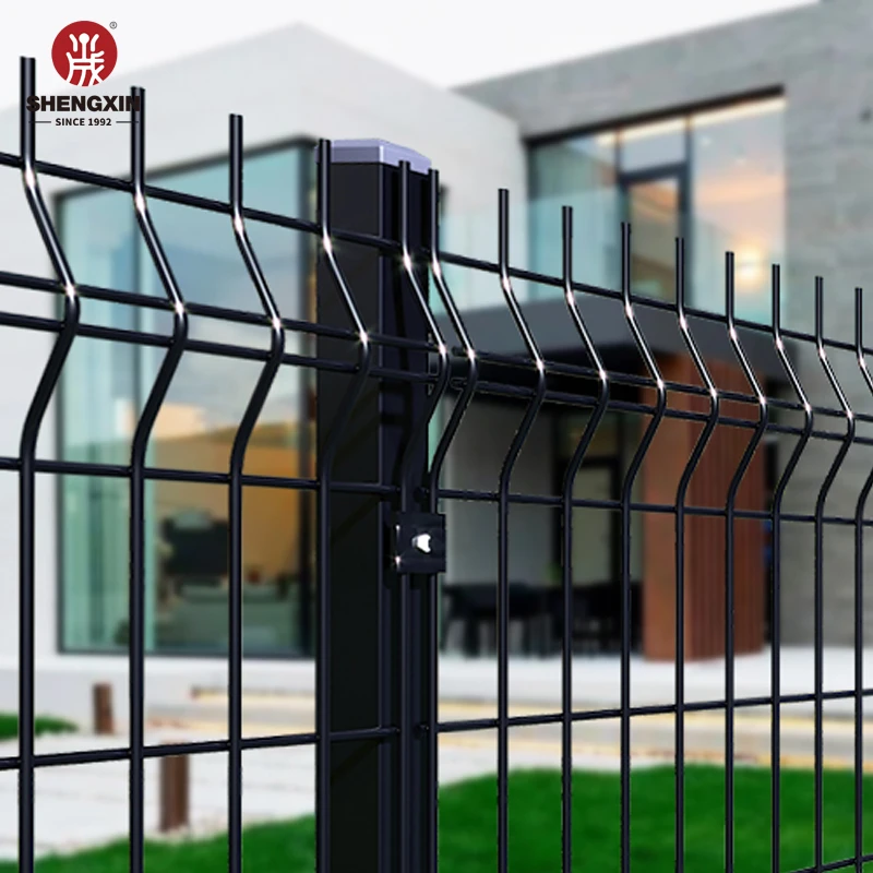 custom.Factory Outlet High Quality Convenient Assembly Garden Privacy Black Powder Coated 3D Bending Welded  Fence