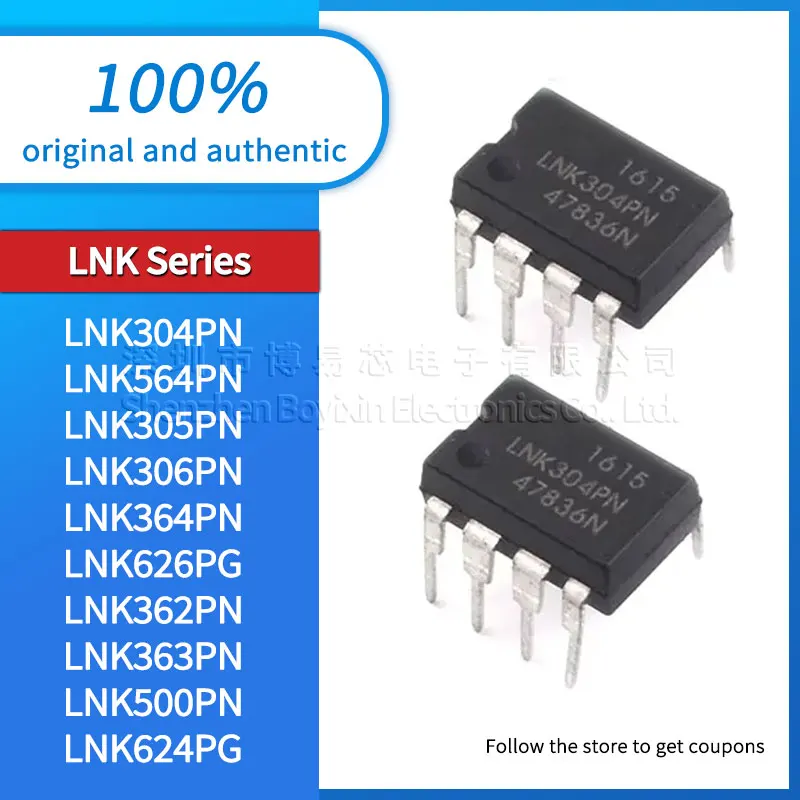 LNK304PN LNK564PN LNK305PN LNK306PN LNK364PN LNK626PG LNK362PN LNK363PN LNK500PN LNK625PG LNK624PG controller IC chip DIP-8