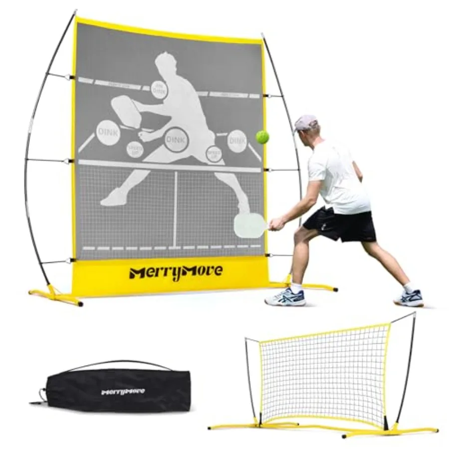 

Pickleball Practice Rebounder Net: Pickleball Rebounder or 6Feet Mini Pickle Ball Net Portable for Outdoor Driveway Backyard an