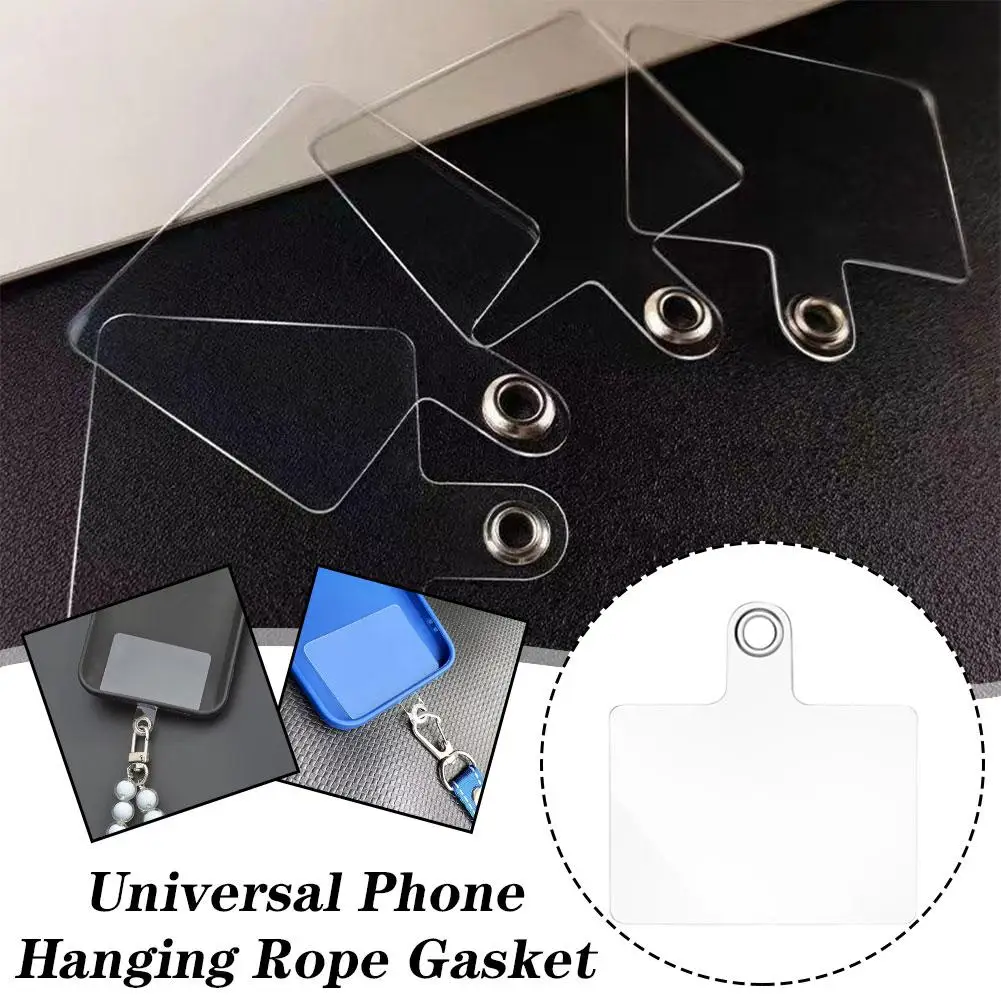 5/10/20X Transparent Flexible Mobile Phone Lanyard Mobile Hanging Strap Clear Patches Tabs Tether Universal Clip Cads Phone T2M7