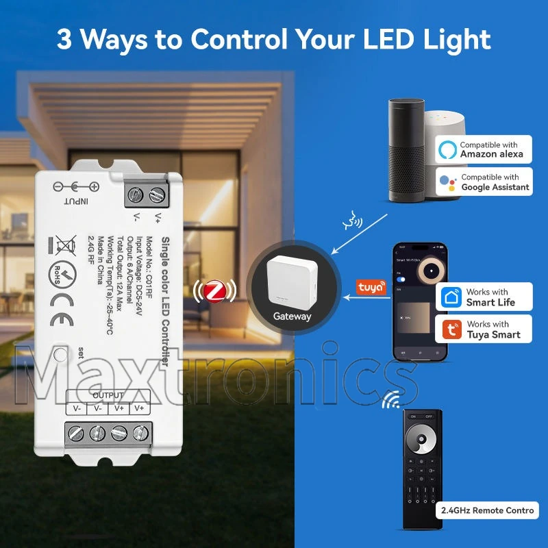 RF 2.4GHz Wireless LED Dimmer LED Controller Remote for DIM CCT RGB RGBW COB 2835 LED Strip Lights C01RF/C02RF/C03RF/C04RF/C05RF
