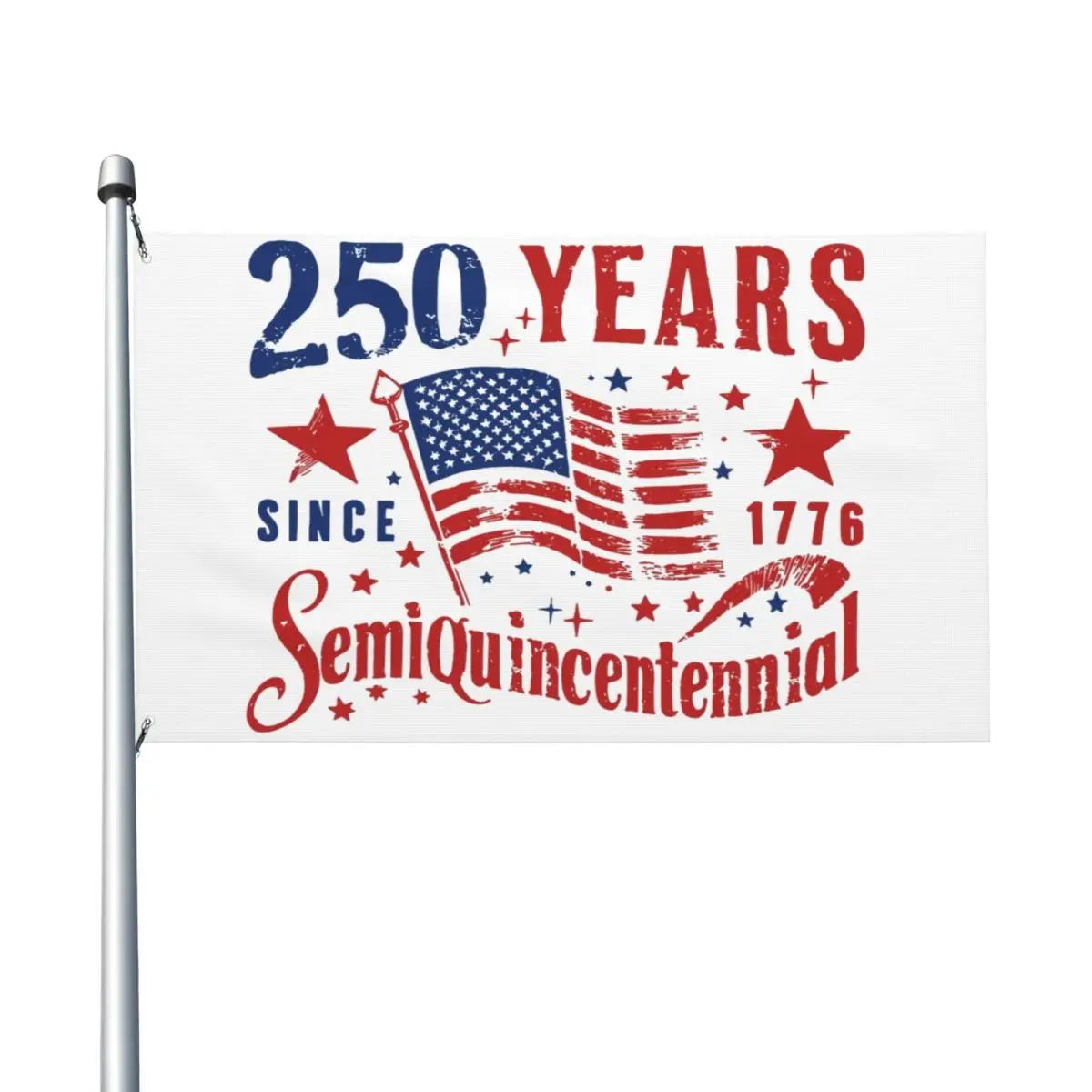 250 Years American Anniversary Flag Fade Proof Outdoor Banner Polyester Hanging Decoration