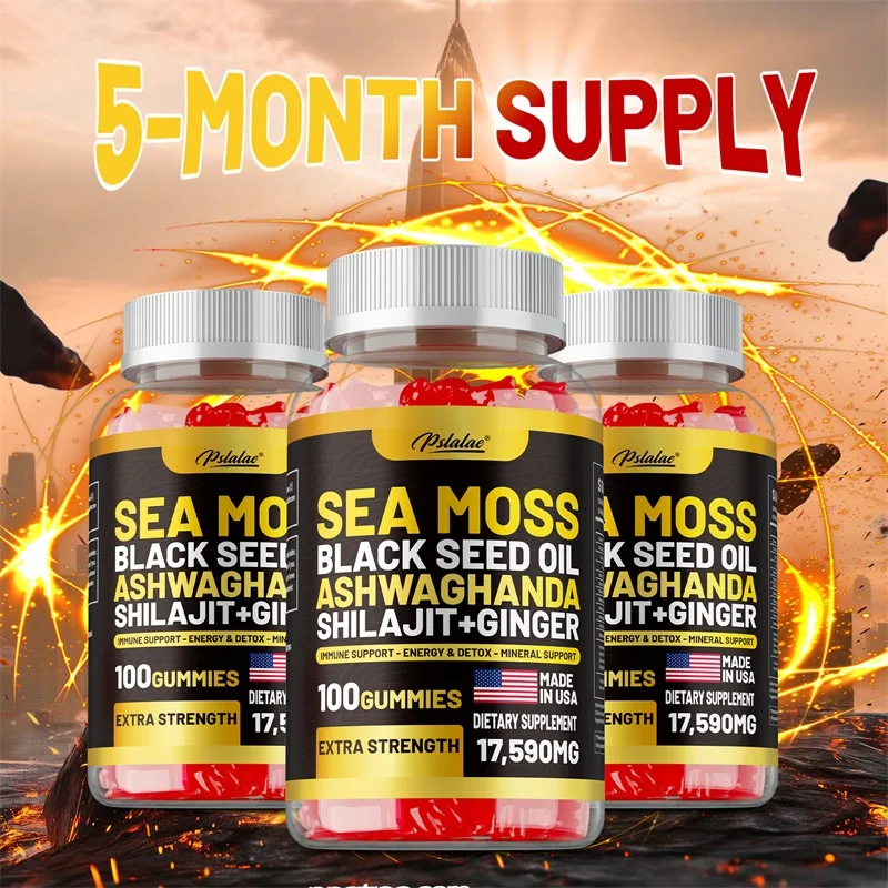 

Морской мох, масло черных семян, Ашваваанха, имбирь, конфеты Shilajit — повышает энергию, кожу, суставы и иммунитет
