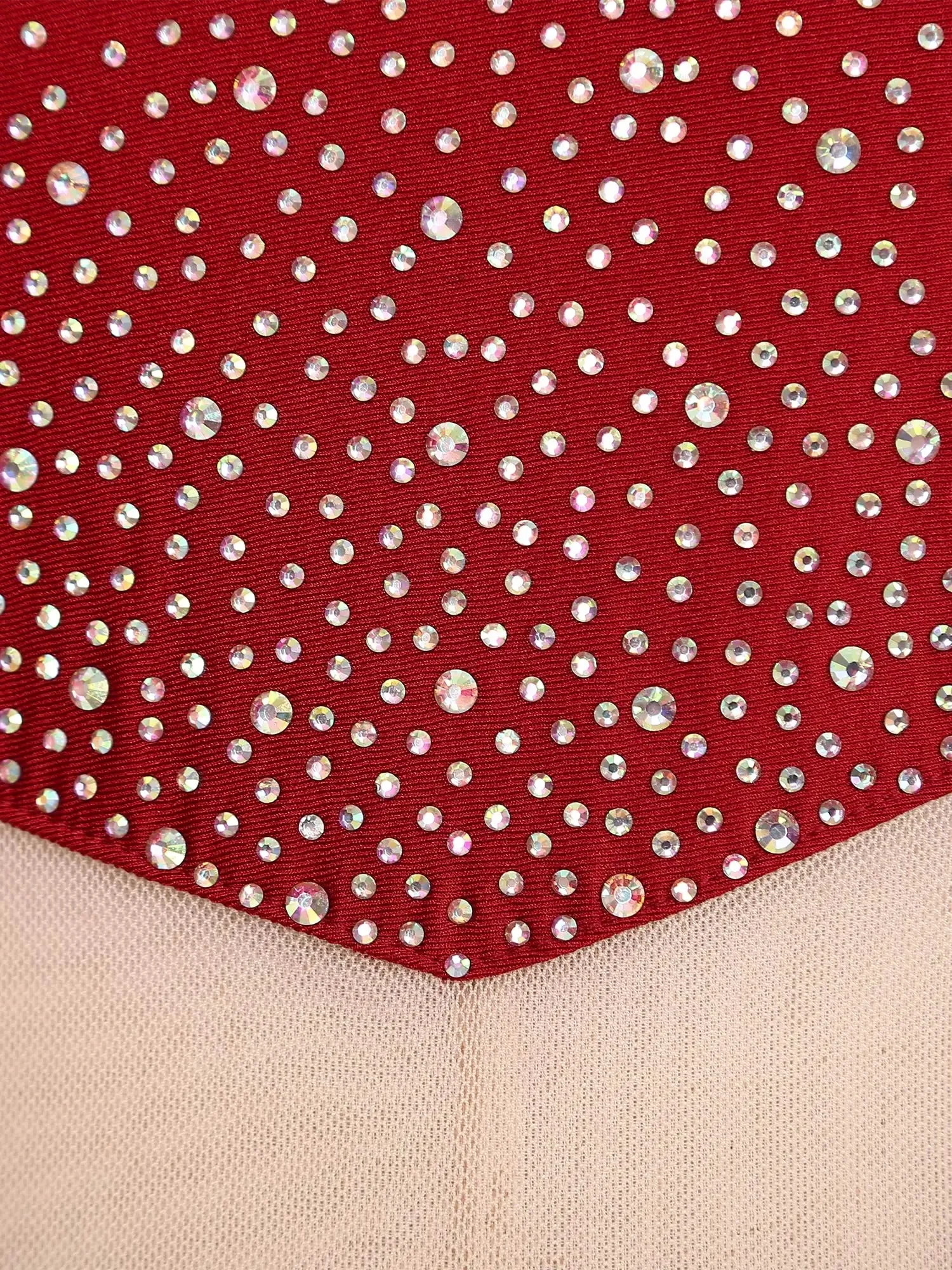 Vestido de patinaje artístico para mujer, baile latino Cha-cha Samba, leotardo sin mangas con recorte brillante, mono con falda y borlas y guantes de malla