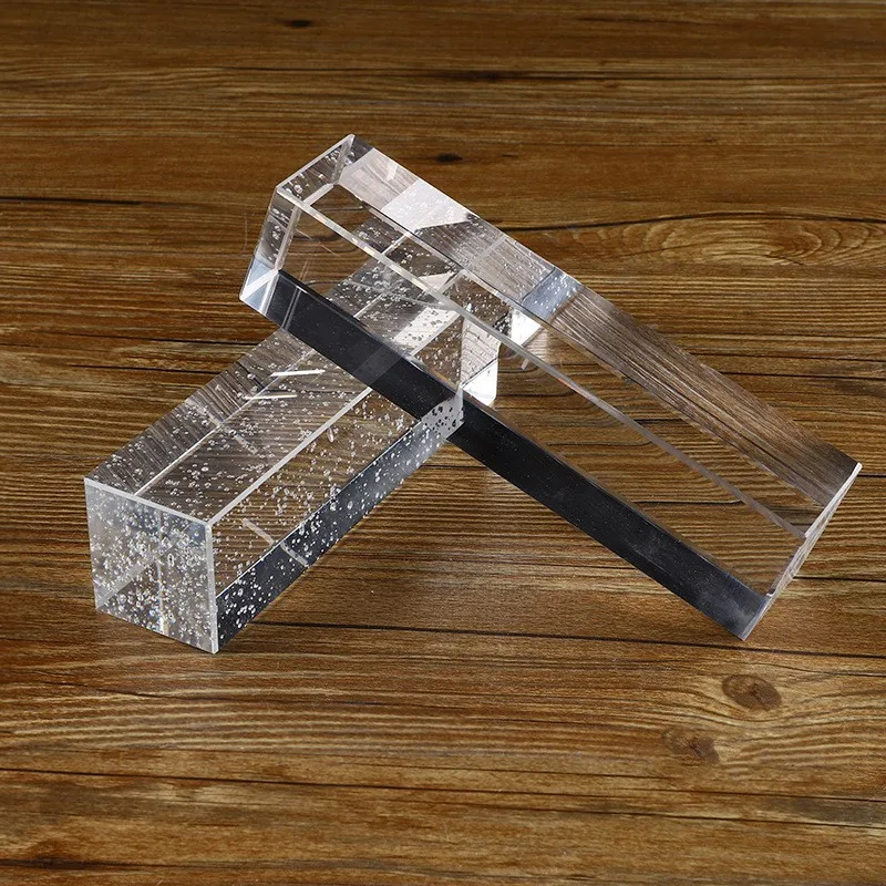 Ultra-white Crystal Glass Fine Grinding Brick Partition Wall Brick Engineering Landscape Wall Hot Melt Solid Crystal Brick