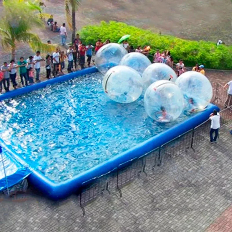 Verkauf Tragbarer aufblasbarer Pool in quadratischer Form zum Verkauf, Wasser Zorb Walking Ball Polish Outdoor Kinder Aktivität Sommer Waterfu