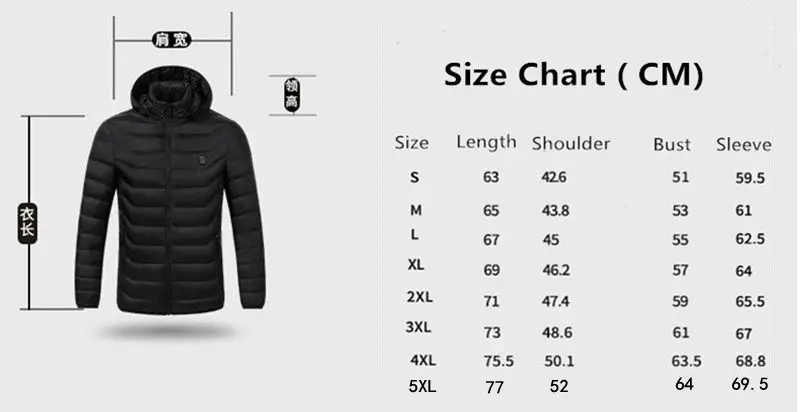 Chaqueta calefactora de 9 áreas para hombre, abrigo térmico de algodón con USB, para exteriores, Invierno