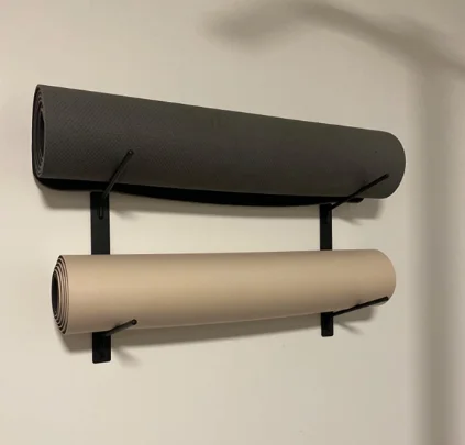 Wall Mount Yoga Mat Foam Roller Towel Rack Hanging Yoga Strap Hookpromote sales