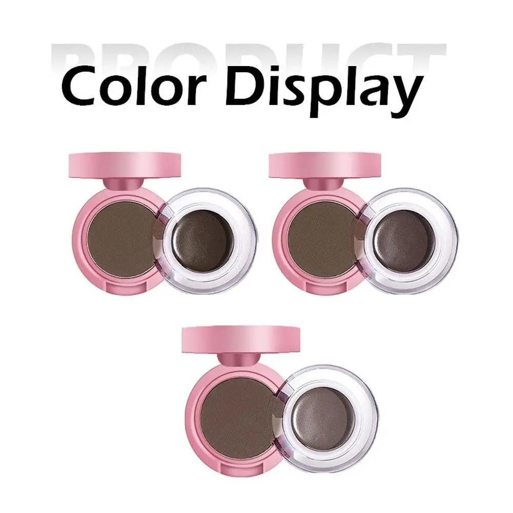 아이 메이크업 5피스 세트 2 in 1 블랙 & 브라운 아이라이너 + 아이브로우 파우더 워터프루프 & 롱래스팅 (듀얼 브러쉬 포함)