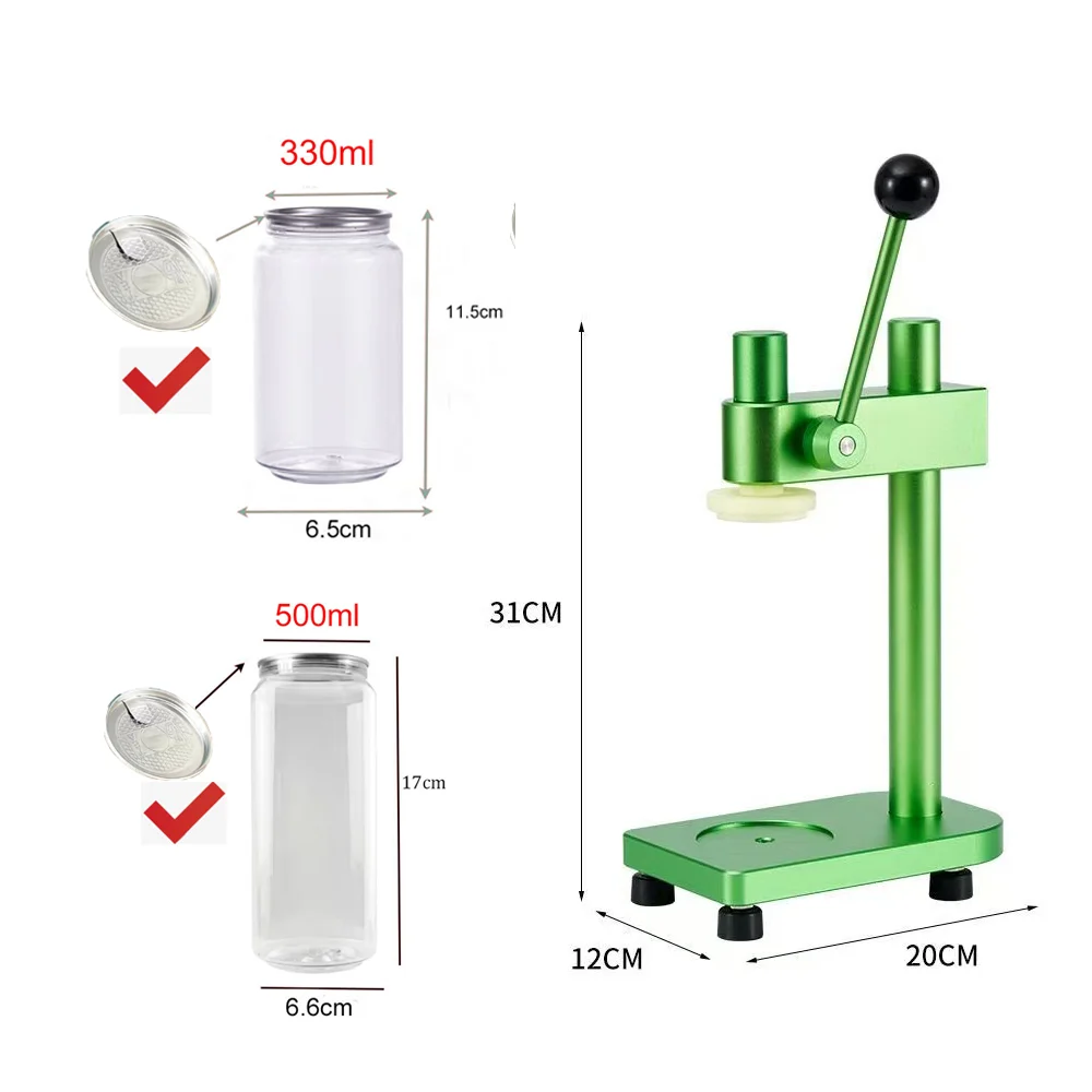 آلة ختم خزان الحليب اليدوية لشاي الحليب التجارية عالية الجودة قابلة للتعديل آلة ختم علبة المشروبات في الهواء الطلق مبيعات الشوارع