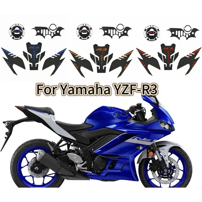 

Подходит для мотоциклов серии Yamaha YZF-R3 YZFR3, защитная наклейка на топливный бак, кальценит