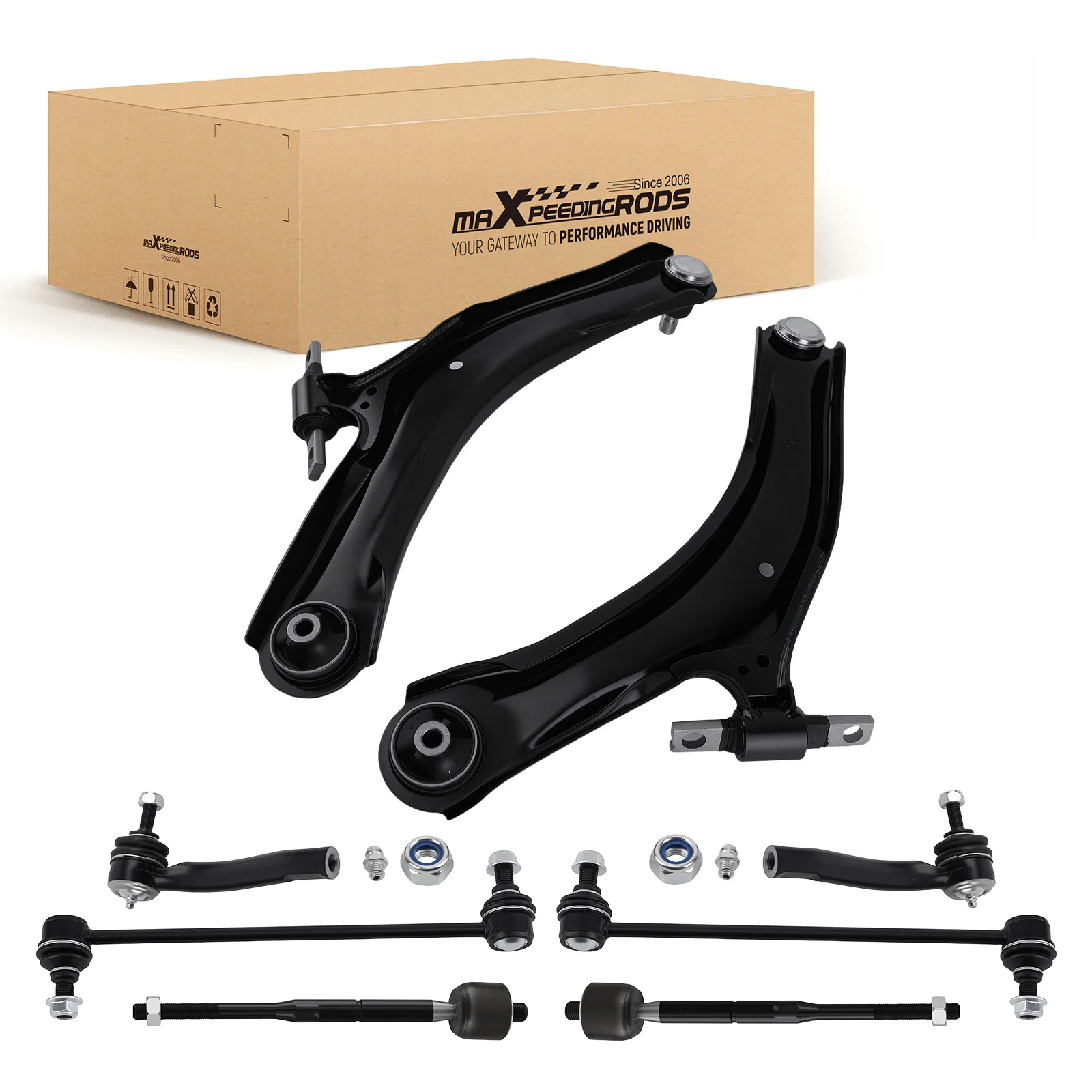 Front Control Arm Tie Rod End Ball Joints Sway Bar for Nissan Sentra 2007-2012 EV800820  ES800574 ES800575