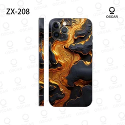 Colorful Decal Skin for iPhone 15 13 12 14 Pro Max Mini Back Film Cover Wrap Rear Screen Protector Anti-scratch Durable Sticker