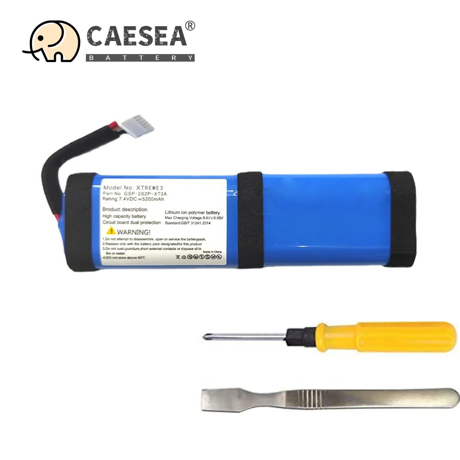 CAESEA 7.4V 5200mAh Replacement Battery for JBL Xtreme 3 GSP-2S2P-XT3A