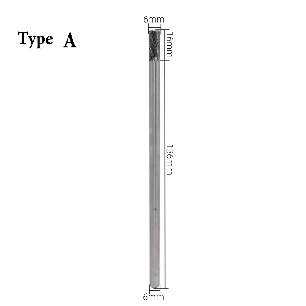 

1PCS Carbide Burr Set-Dremel Rotary Tool 6mm Shank For Tool Making Wood Carving Deburring Grinding Power Tool Accessories