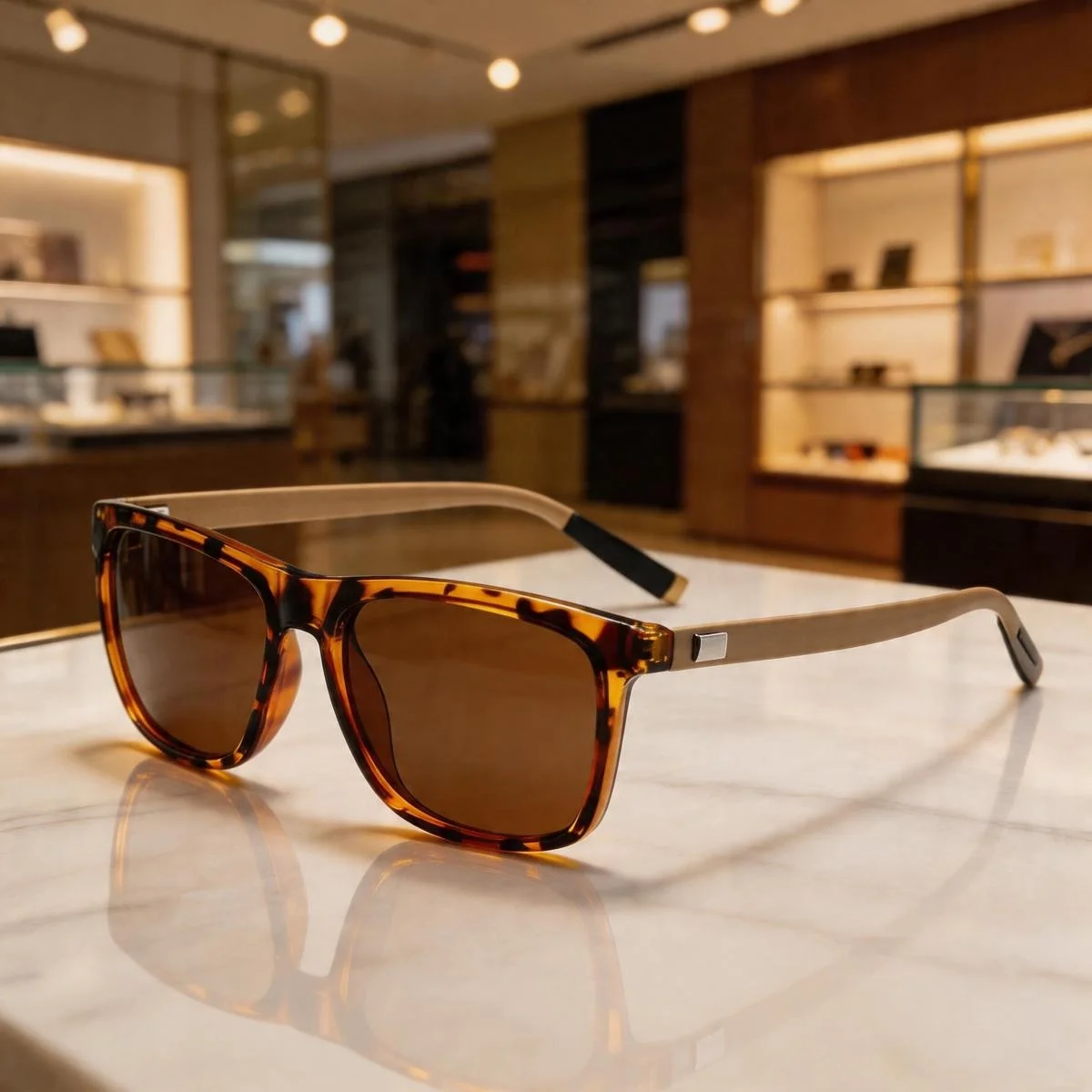 

Women Oversized Brown Fashion Polarized UV400 Classical Square Women Sunglasses