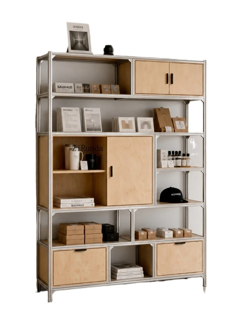Aluminum profile marine panel display rack, clothing store product storage cabinet, display cabinet, shelf display cabinet