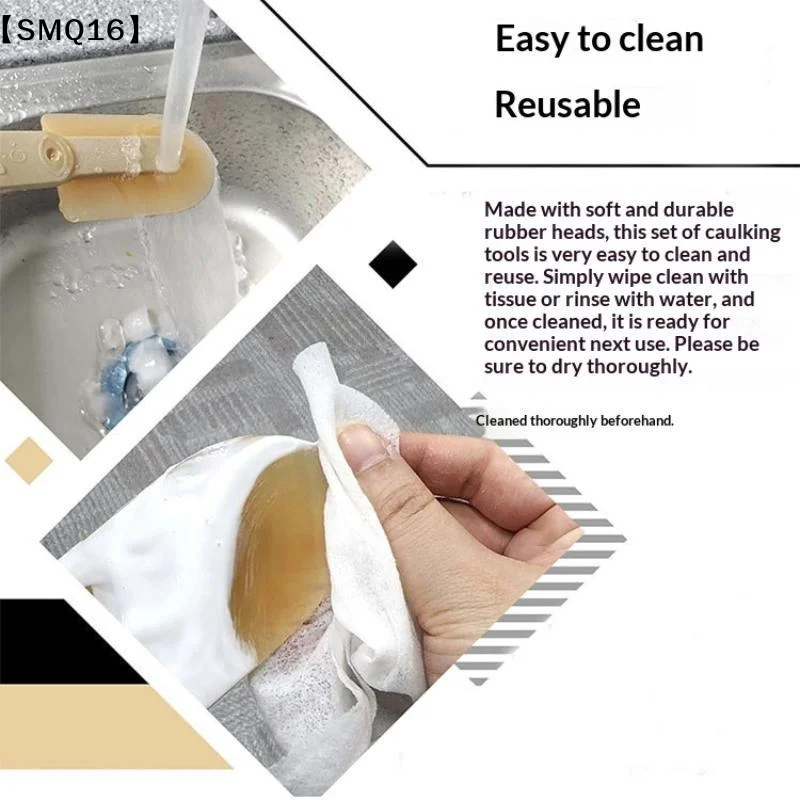 4-Piece Set Of Grout Scrapers Grout Silicone Sealant And Finishing Tools Applicator Scraper And Rubber Tool Set【SMQ】