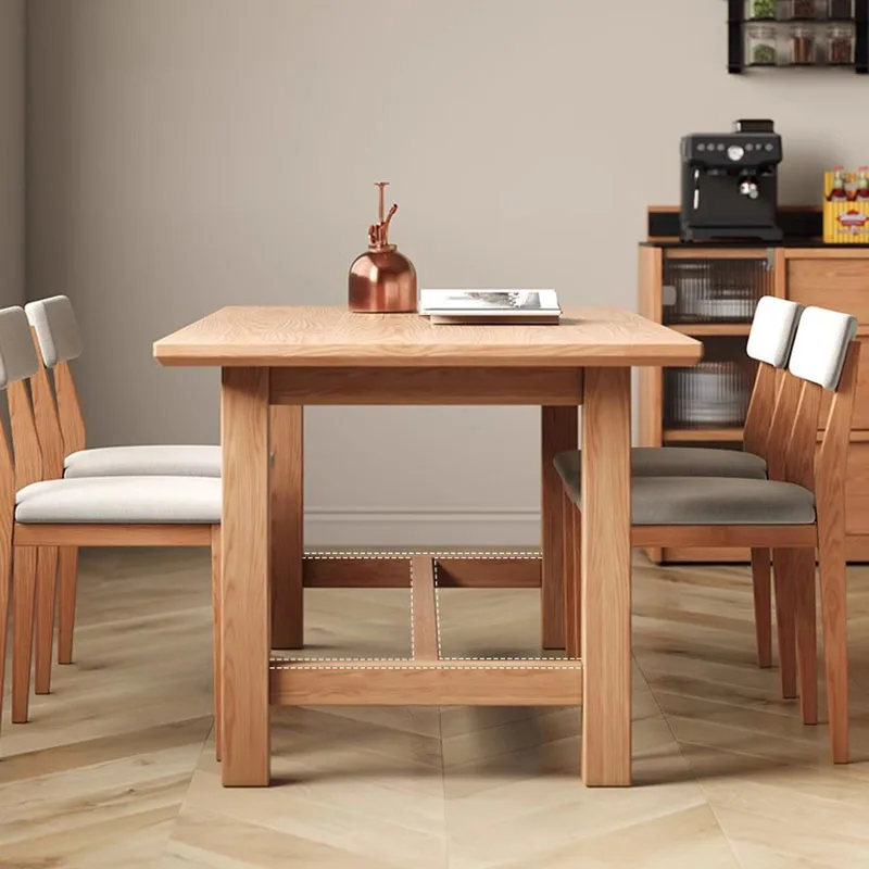 @4Designer Writing Dining Table Mobile Kitchen Restaurant Wood Study Modern Dining Table Luxury Juegos De Comedor Home Furniture