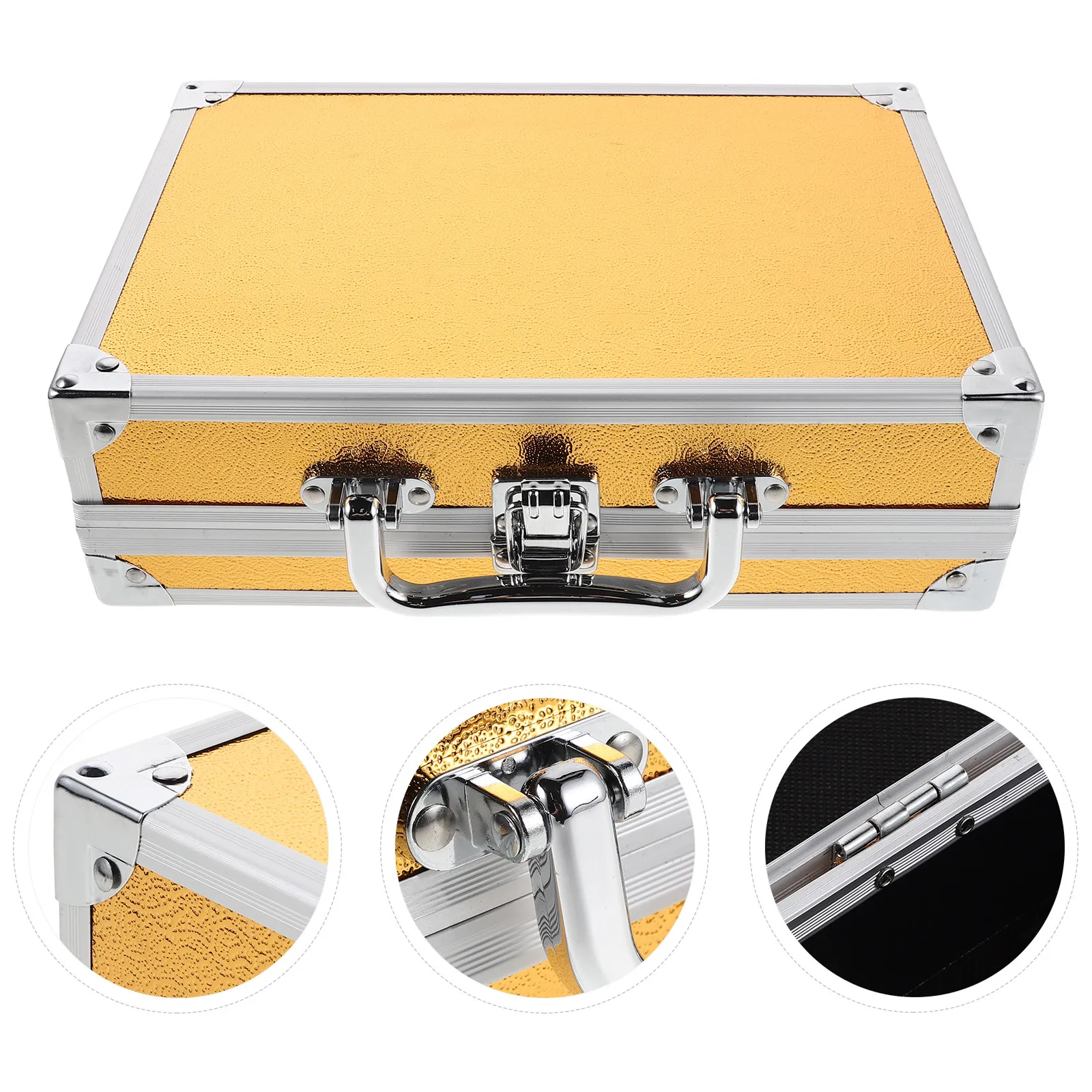 Portable Magician Tool Box Aluminum Alloy Storage Box with Precision Divider Layout Heavy Duty Locking System for Performance