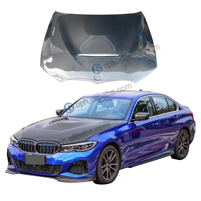 

Factory Wholesale CS GTS Style Carbon Fiber Front Engine Hood For BMW 3 Series G20 G28 330i M340 Hood