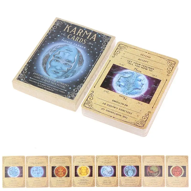 Karma Oracle Cards Fortune Telling Tarot Deck Fate Divination Tarot Cards Family Party Leisure Table Board Game