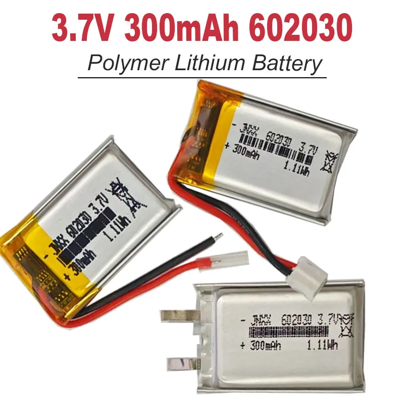 602030 Polymer Lithium Battery 3.7V 300mAh for Bluetooth Headset Smart Wear Electric Toothbrush LED Light GPS Positioning